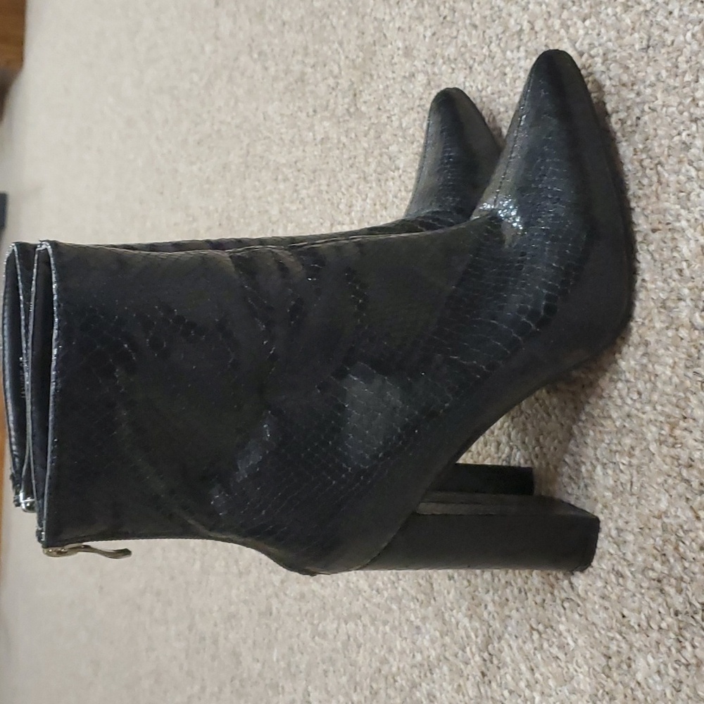 Fashion Nova Snakeskin Ankle Boots